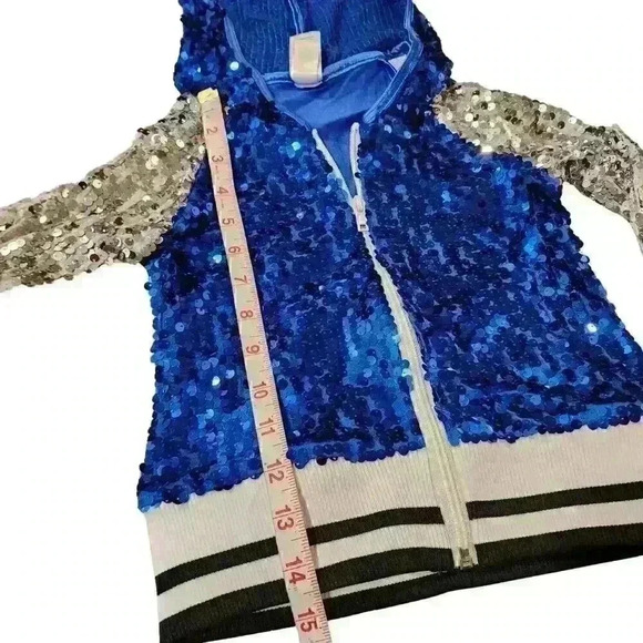 Weissman Girls Blue Sequin Dance Jacket, Size SC (Small); Style 9558 NEW - Picture 5 of 9